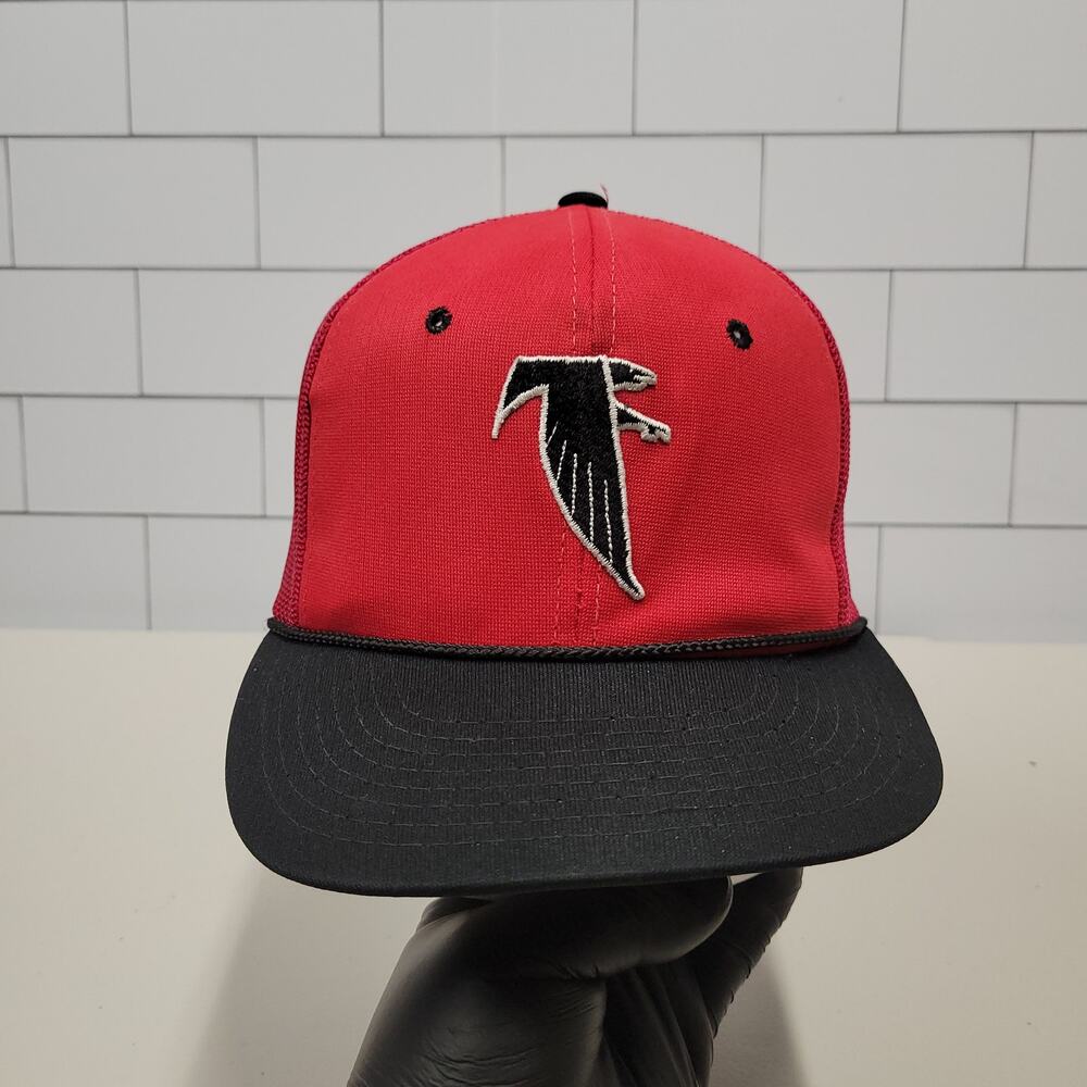 Vintage Sports Specialties Atlanta Falcons NFL Trucker Snapback Hat Red Black